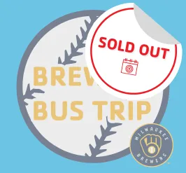 A baseball with the brewers logo. This event is sold out. 