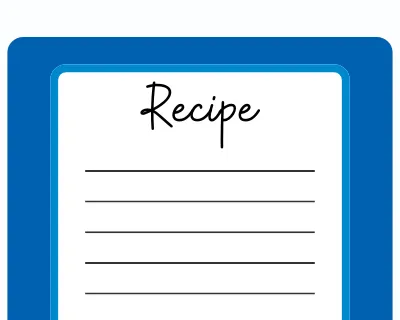 a recipe card. 