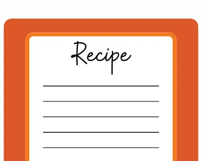 a recipe card. 