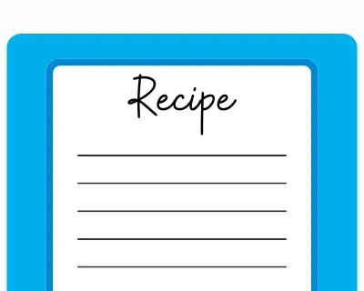 a recipe card. 