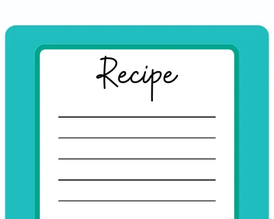 a recipe card. 