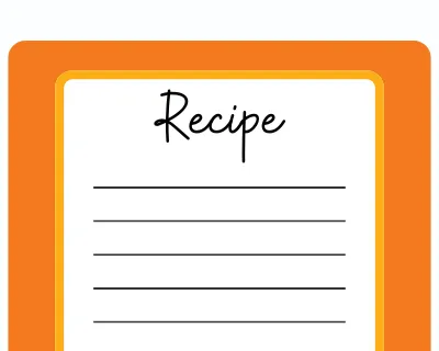 a recipe card. 