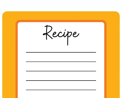 a recipe card. 