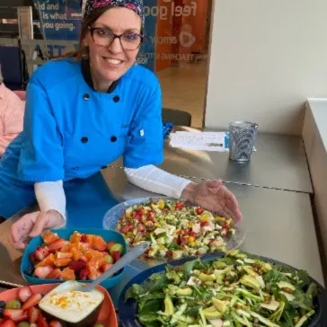 Chef Shelly at the Downtown Teaching Kitchen