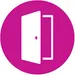 the outline of a door opening, as if to imply that opportunities are on the other side.