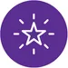 a star shape with emphasis outlines around it indicating action.