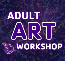 adult art workshop. Paint splatter.