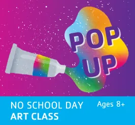 Paint spilling from tube. Pop up art class on no school days.