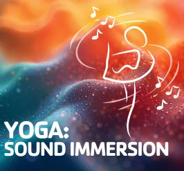 A person doing a yoga pose to music.