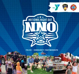 National night out- kids touring fire trucks and meeting police dogs. 