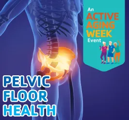 A pelvic xray photo. An active aging week event. 