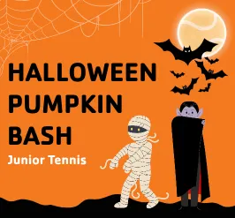 Dracula, a mummy, and bats: Halloween Pumpkin Bash.