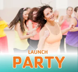 A group of people doing a dance workout.