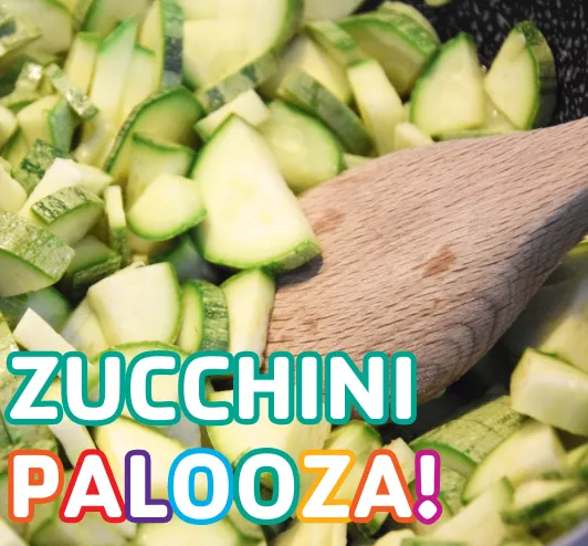 Fresh zucchini in a pan.