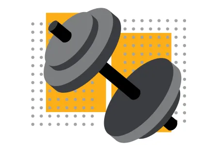 a dumbbell.