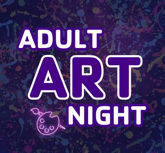 adult art night. Paint splatters.