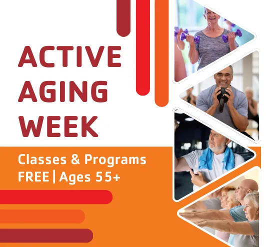 Older adults engaged in exercise- weight lifting, stretching, group exercise.