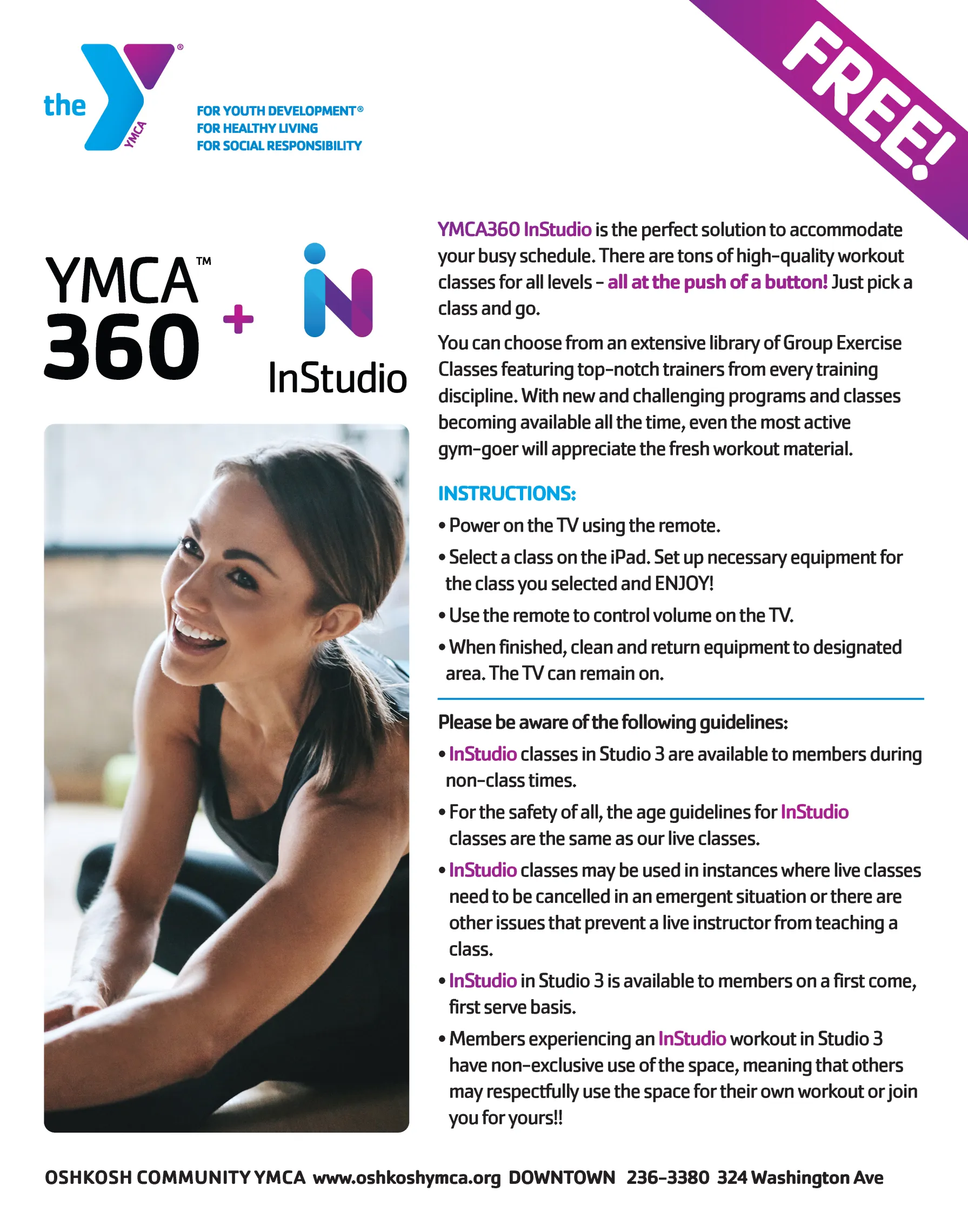 Instructions and rules for using InStudio.