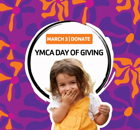 YMCA day of giving: donate. A little girl smiling.