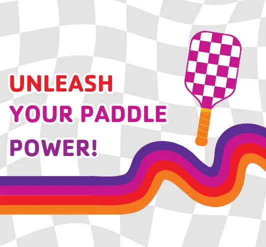 unleash your paddle power! A pink paddle.