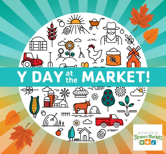 Y day at the market. A farmer, animals, and fresh food.