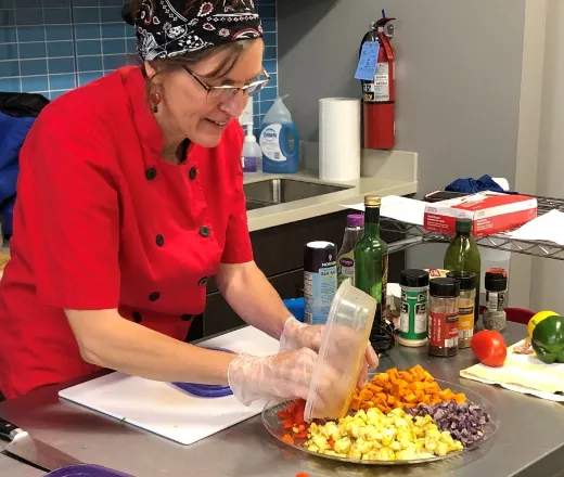The teaching kitchen at the Y