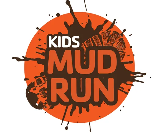 A muddy splatter that reads "Kids mud run."