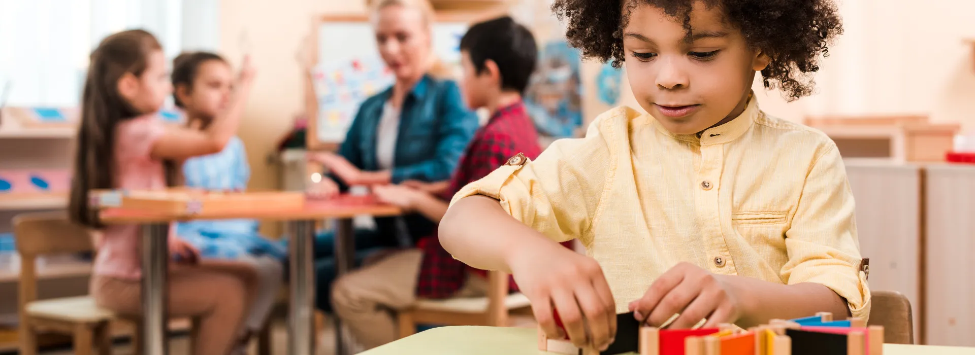Boy playing at Child Watch