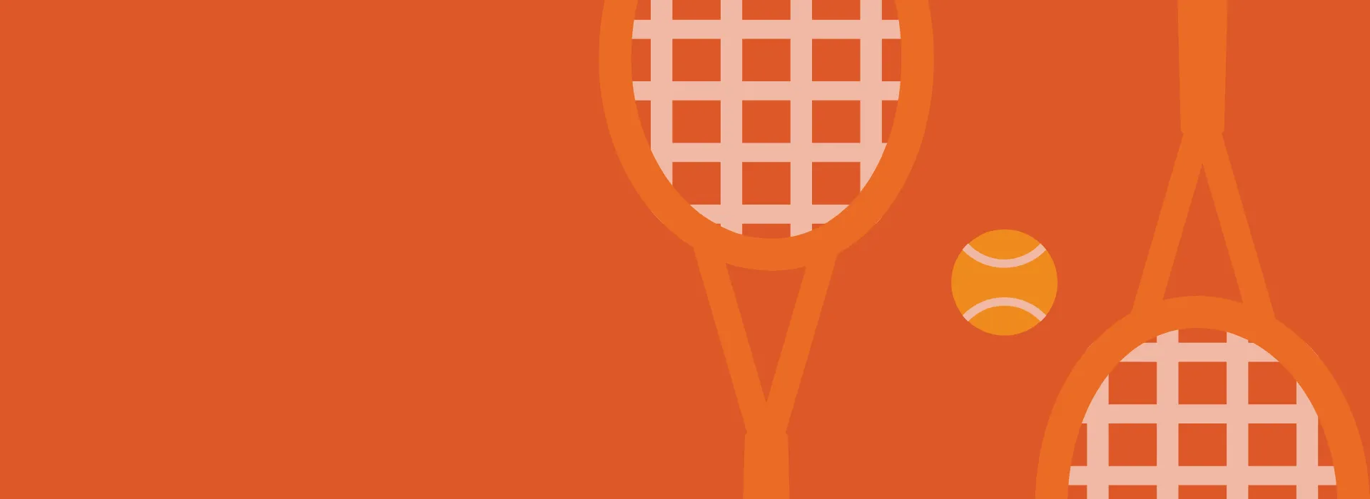 Tennis racquets and a ball.